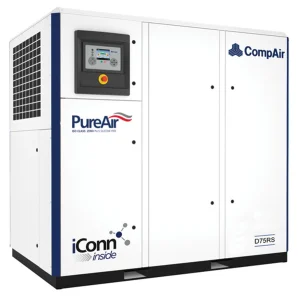 Compresseurs rotatifs à vis sans huile à deux étages, série D 37-75kW